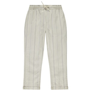 Pantalón de tela a rayas finas para niño 
