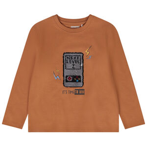 Camiseta manga larga con lentejuelas mágicas para niño 