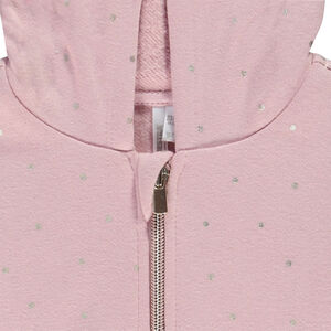 Chaleco con capucha de felpa con forro de jersey para bebé niña 