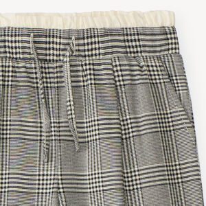 Pantalon large fille en sergé effet double ceinture 