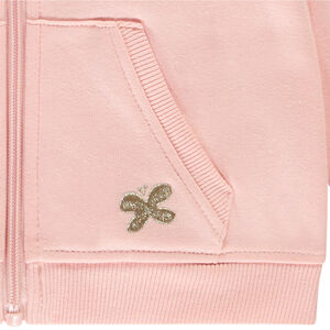 Gilet de felpa con bordado de mariposa para niña. 