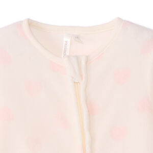 Pelele de terciopelo con estampado de corazones para bebé niña 