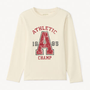 T-shirt manches longues printé pour garçon  Main T-shirt manches longues printé pour garçon