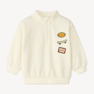 Sudadera camionera para bebé niño con parche de skate 