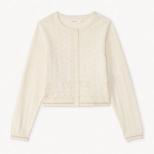 Chaleco de punto con mangas largas para niña 