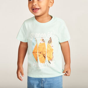 Camiseta de manga corta con impresión fotográfica para bebé niño 