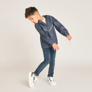 Coupe-vent en toile fantaisie unie pour garçon 