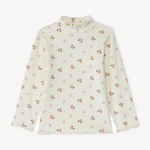 Sous-pull imprimé fleuri pour bébé fille  Main Sous-pull imprimé fleuri pour bébé fille