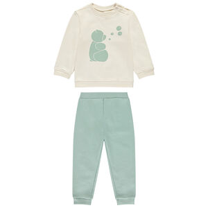 Conjunto de chándal de felpa estampado para bebé niño 