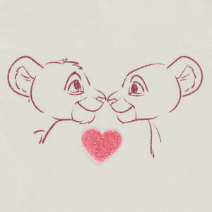 Camiseta manga corta estampado El Rey León para bebé niña 