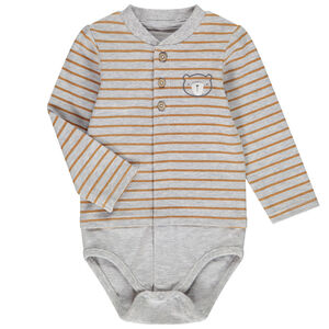 Bodi 2 en 1 en jersey de rayas con print de osito para bebé niño Main Bodi 2 en 1 en jersey de rayas con print de osito para bebé niño