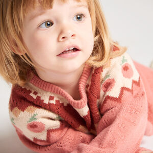 Ropa de punto para niña bebé con estampado de flores 