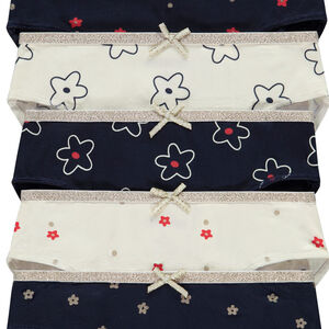 Pack de 5 braguitas con estampado floral niña 