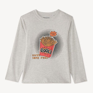 T-shirt garçon à manches longues avec imprimé frites 