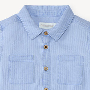 Camisa de manga corta de tela texturizada para niño 