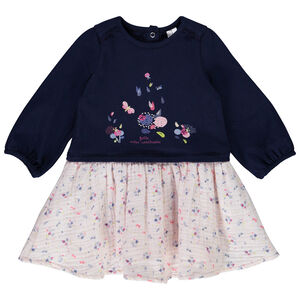 Robe 2 en 1 manches longues print coccinelle pour bébé fille 