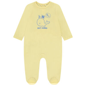 Pelele de punto liso con estampado de animal para bebé niño 