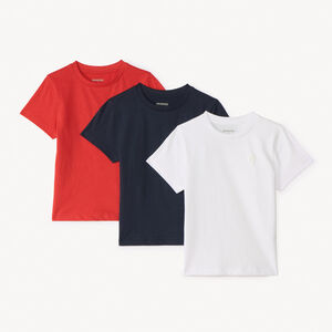 Pack de 3 camisetas de manga corta con estampado de palmeras para niño 