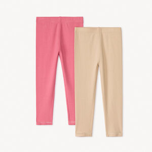 Conjunto de 2 calzones largos lisos para niña bebé 