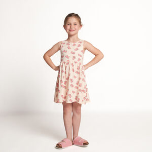 Vestido sin mangas con estampado fantasía para niña 