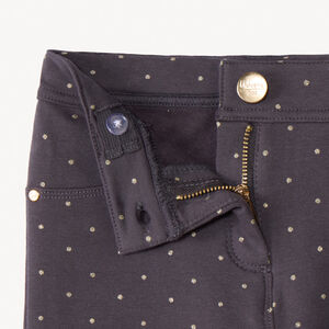 Pantalon skinny imprimé pois pailletés pour fille  Main Pantalon skinny imprimé pois pailletés pour fille
