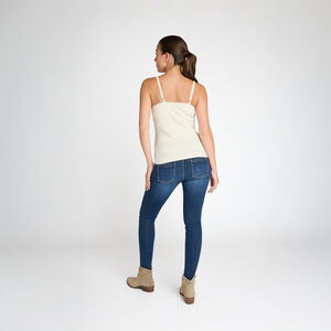 Top de lactancia liso con tirantes finos ajustables 