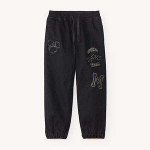 Pantalón tipo globo para niño con parche de Mickey Disney. 