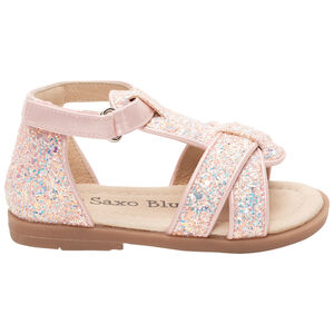 Sandalias de purpurina iridiscente para niña bebé 