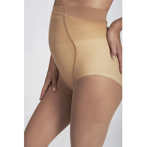 Lote de 2 pares de medias finas lisas de embarazo 20 deniers 