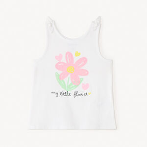 Camiseta sin mangas con brillo para niña bebé 