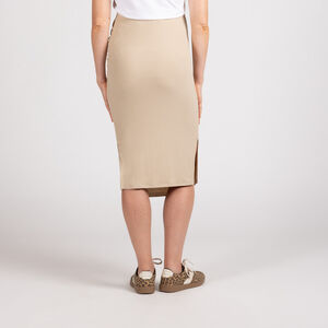 Falda de embarazo midi ajustada efecto canalé 