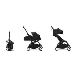 Carrito Stokke® YOYO³ pack recién nacido y pack 6+ Chasis y unidad de asiento negro 