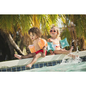 Bañador tipo bóxer rojo con inscripción estampada 