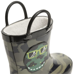 Botas de lluvia con estampado de camuflaje de dinosaurios para bebé niño 