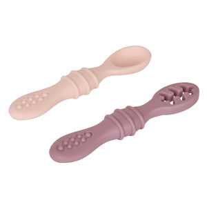 Set de 2 cucharas de aprendizaje Miamix - rosa 