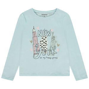 Camiseta de manga larga con estampado de la capital para niña  Main Camiseta de manga larga con estampado de la capital para niña