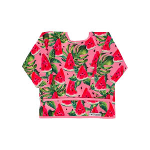 Babero impermeable de manga larga estampado sandías 