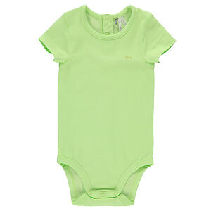 Body de manga corta de punto liso 