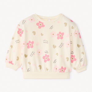 Sudadera de felpa oversized con estampado para niña. 