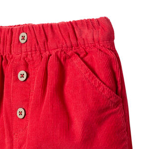 Pantalón de terciopelo forrado de jersey con botones  