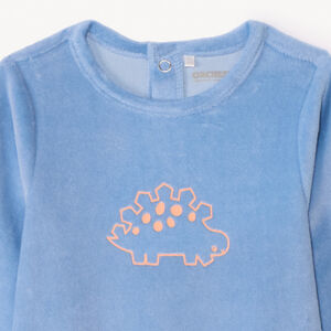 Pijama de felpa liso con estampado para bebé niño 