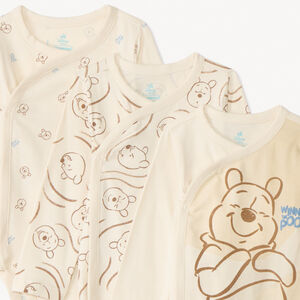 Pack de 3 bodies de manga larga Winnie Disney con aperturas diferentes según la edad 