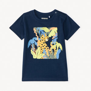 Camiseta de manga corta con estampado de leopardo para bebé niño 