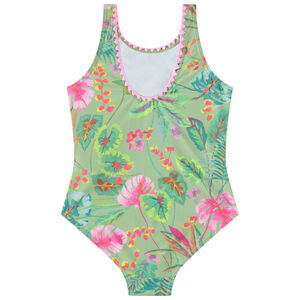 Bañador de una pieza estampado selva niña 
