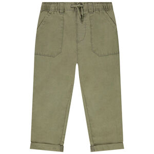 Pantalón liso de lona para bebé niño 