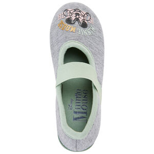 Zapatillas de casa grises con elástico y estampado de Minnie Disney para niña 