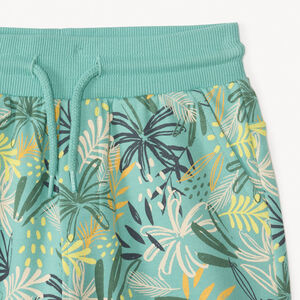 Conjunto de camiseta corta + bermuda con estampado de selva para niño 