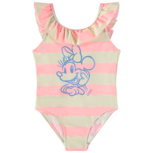 Maillot de baño 1 pieza rayado Minnie Disney para bebé niña 