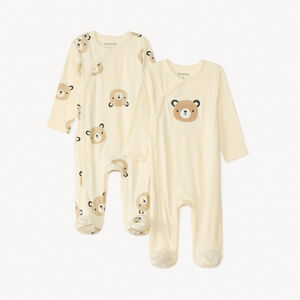 Pack de 2 peleles ourson para bebé con aperturas diferentes según la edad 