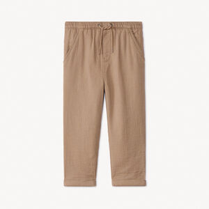 Pantalón liso de tela para bebé niño 